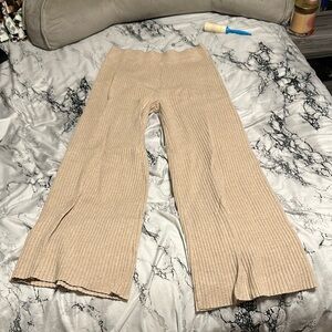 Women’s Tan Ribbed Bottoms